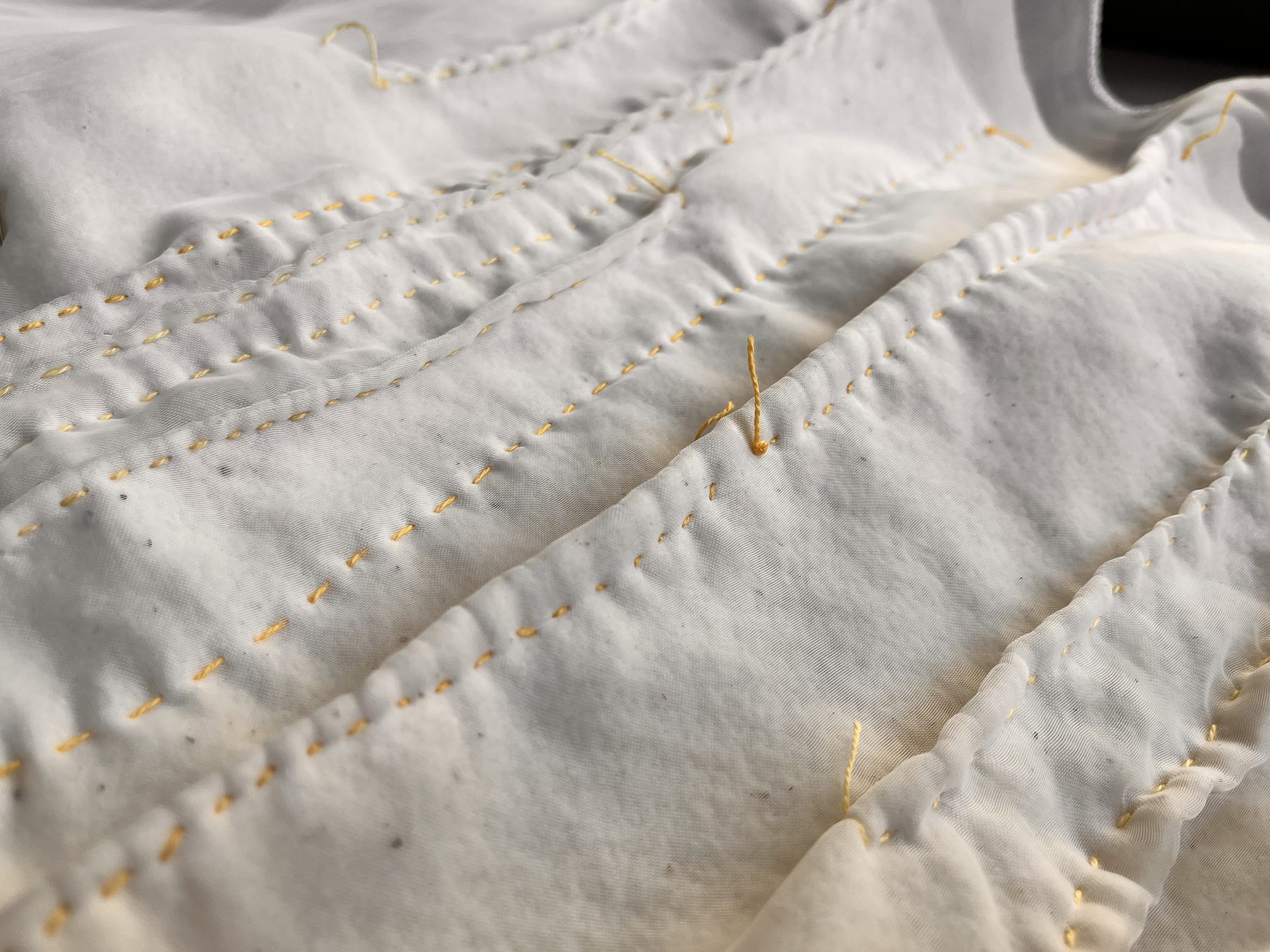 White Pleats detail